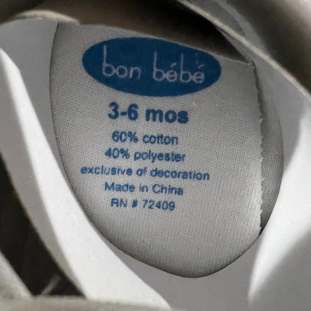 bon bebe Blue Star Slip On Crib Shoes Size 3-9 Months